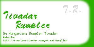 tivadar rumpler business card